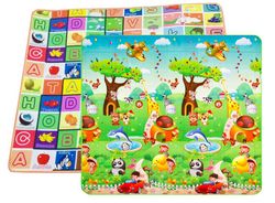 Дитячий двосторонній килимок Англійський алфавіт6/зоопарк3/  150x180x1 см 